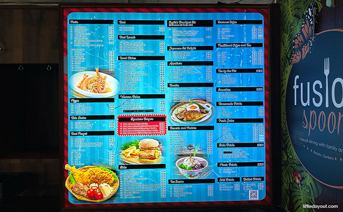 Fusion Spoon, Singapore Botanic Gardens: Family-Friendly Dining With Playground At Tanglin Gate 1 Fusion Spoon, Singapore Botanic Garden's Big Menu