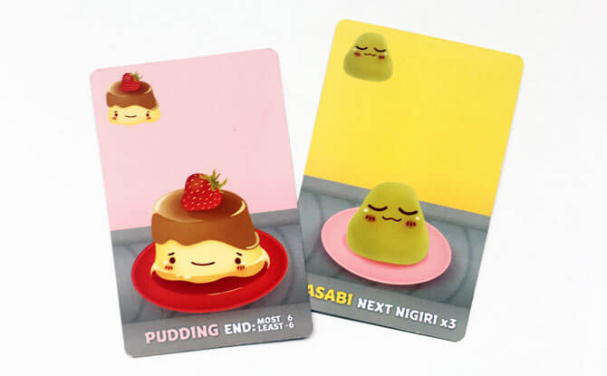 Pudding and wasabi cards