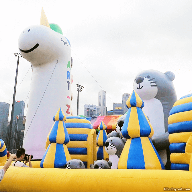 Unicorn inflatable at Art-Zoo 2018