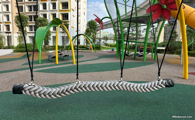 Garden Bloom @ Tengah Playgrounds: Ixora Flower & The Butterfly 3 Coconut Rope Swing