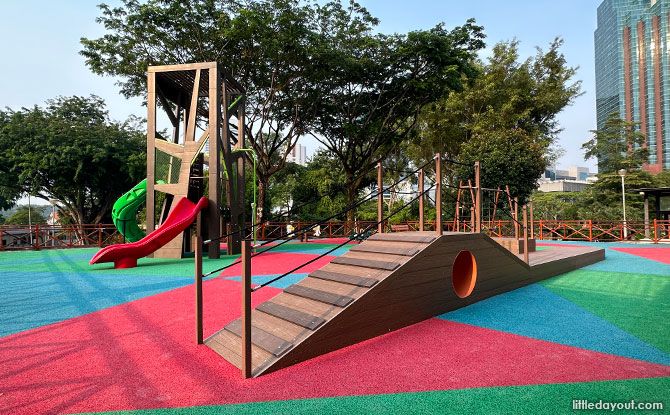 Gillman Barracks Playground: Mini Obstacle Platform & Play Tower