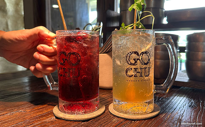 Beverages at Gochu Korean Dining