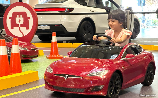 Exciting Eco-Missions & Mini-EV Driving Circuit At Frasers Property Singapore Malls with Green-Coded: Live the Sustainable Life From 16 March to 3 May 6 Green Driving at the Tesla Junior Driving School