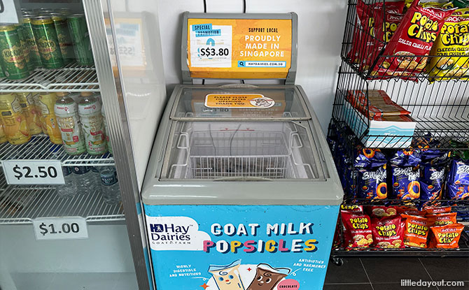 Goat's milk popsicles at Hay Dairies Goat Farm