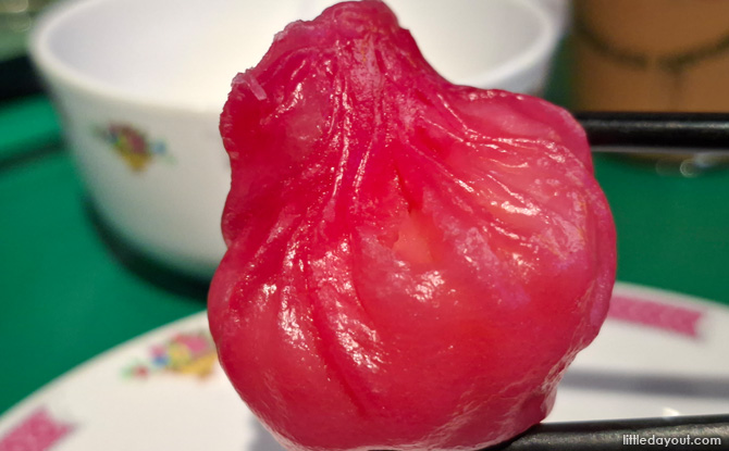 pink Beetroot Shrimp Dumplings