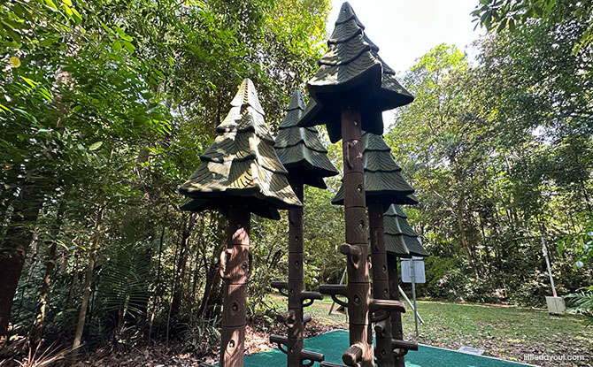 Climbing Poles at Hindhede Nature Park