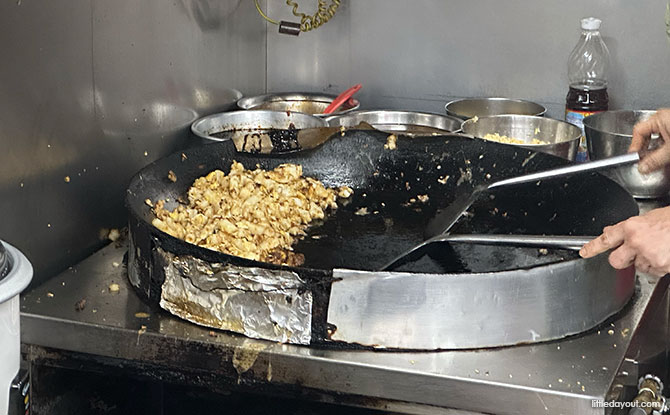 Frying up Carrot Cake
