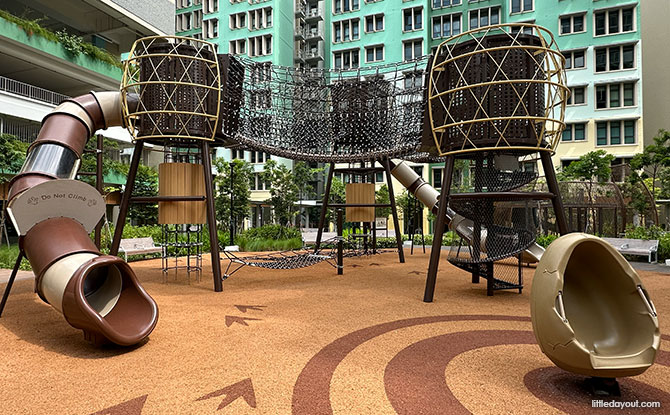 Hougang Olive Playground: Kampong Times At A Chicken-Themed Play Spot 2 Climbing Tower