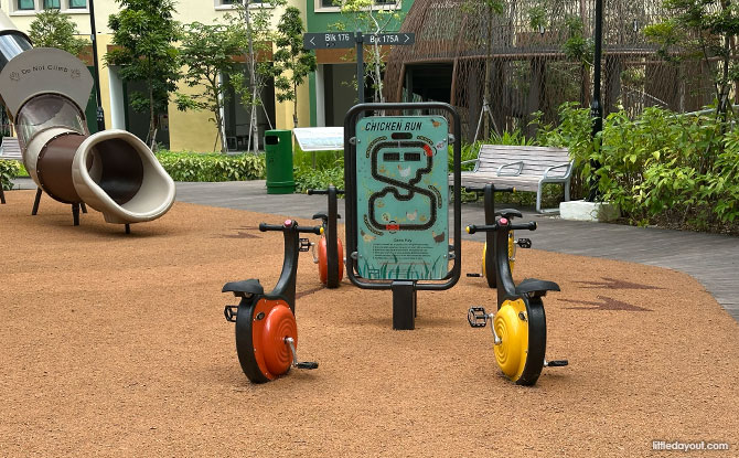 Hougang Olive Playground: Kampong Times At A Chicken-Themed Play Spot 7 Chicken Racer game