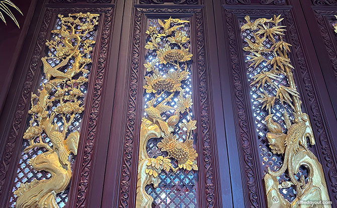 House Of Tan Yeok Nee: Teochew Mansion Opens To The Public 5 wooden panels embossed with gold leaf