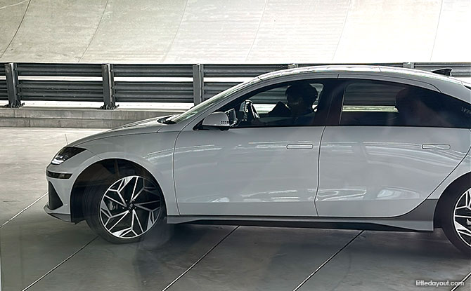 Skytrack Experience: Ride in a Car On the Rooftop Test Track