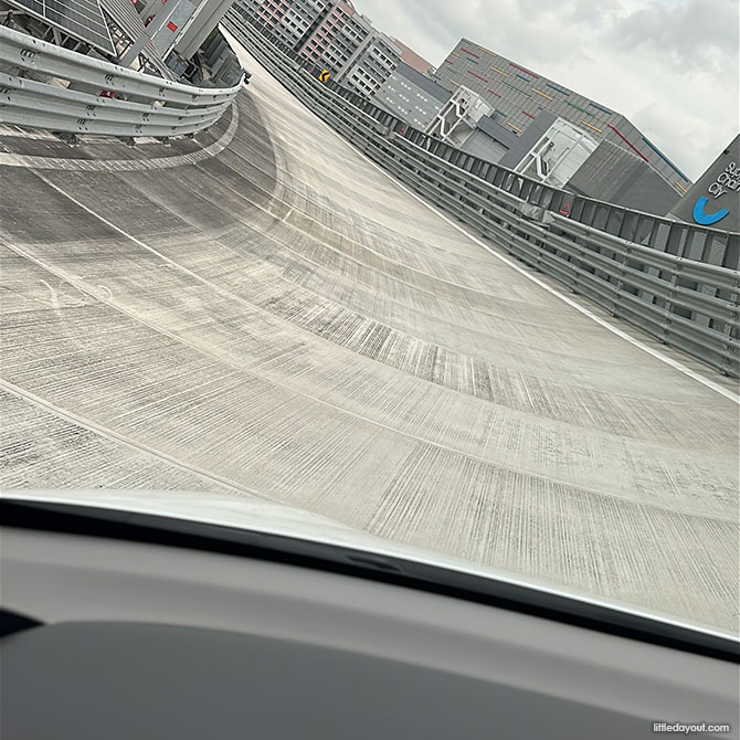 Going around on the Hyundai building track