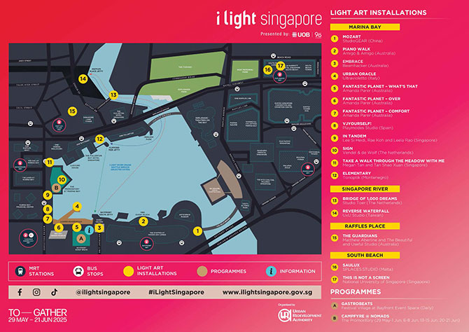 Map of i Light 2025 Installations