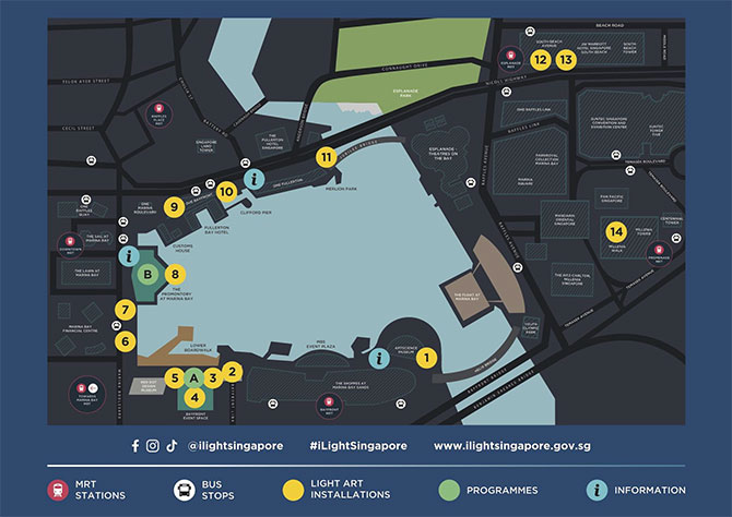 Map of i Light Singapore artworks