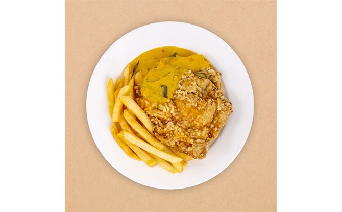 Breaded Chicken Cutlet with Salted Egg Sauce & Salted Egg Chicken Wings at IKEA Singapore