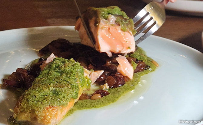 Il Giardino At Singapore Botanic Gardens: Italian Dining Under The Palms 9 Pan Roasted King Salmon