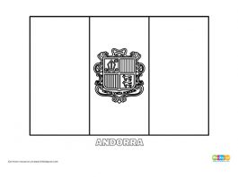 Free Andorra Flag Colouring Page