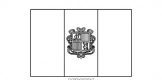 Free Andorra Flag Colouring Page