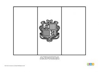 Free Andorra Flag Colouring Page Free Andorra Flag Colouring Page