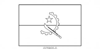 Angola Flag Colouring Page