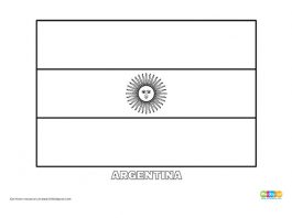 Free Argentina Flag Colouring Page