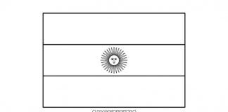 Free Argentina Flag Colouring Page