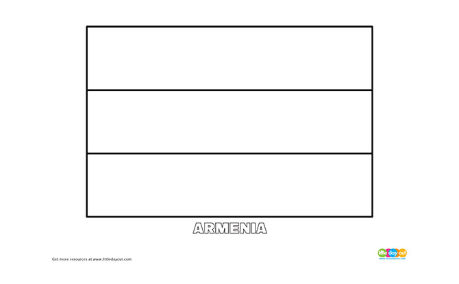 Armenia Flag Colouring Page