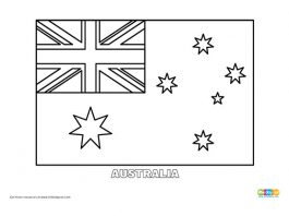 Free Australia Flag Colouring Page
