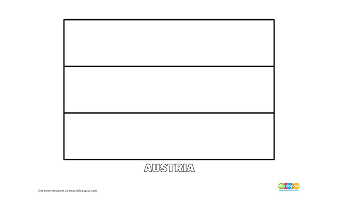 Download Free Austria Flag Colouring Page