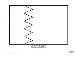 Bahrain Flag Colouring Page