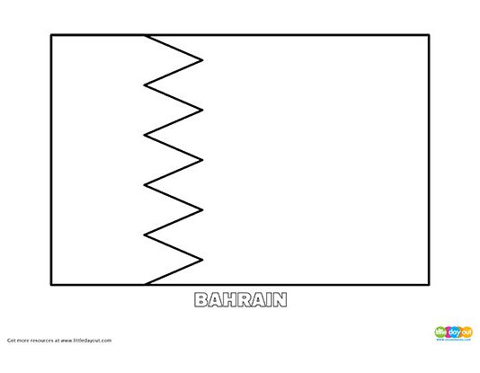Bahrain Flag Colouring Page
