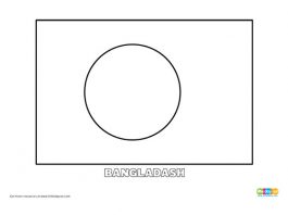 Free Bangladesh Flag Colouring Page