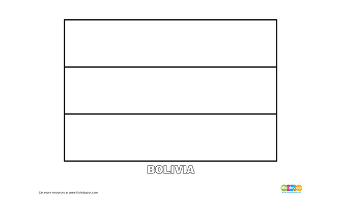 Download Free Bolivia Flag Colouring Page Download the free Bolivia Flag Colouring Page. Description of Bolivia Country Flag Discover more downloadable Flag Colouring Pages.