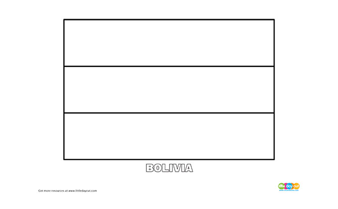 Free Bolivia Colouring Page