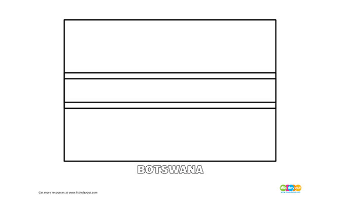 Download Free Botswana Flag Colouring Page