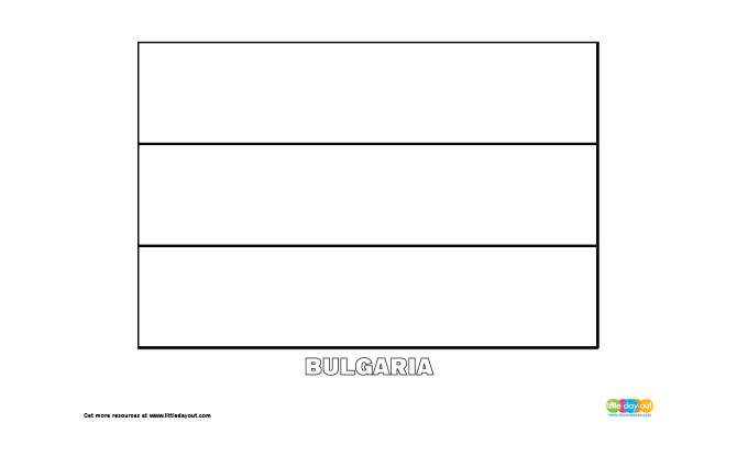 Free Bulgaria Flag Colouring Page