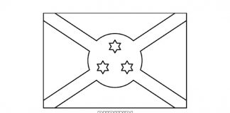 Free Burundi Flag Colouring Page