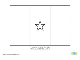 Free Cameroon Flag Colouring Page