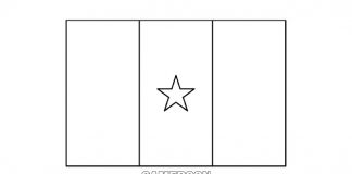 Free Cameroon Flag Colouring Page