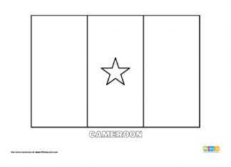 Free Cameroon Flag Colouring Page Free Cameroon Flag Colouring Page
