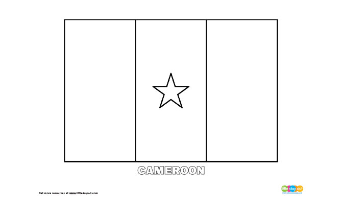 Download Free Cameroon Flag Colouring Page