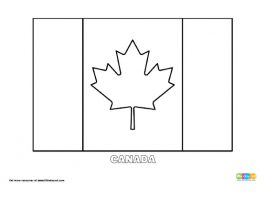 Free Canada Flag Colouring Page