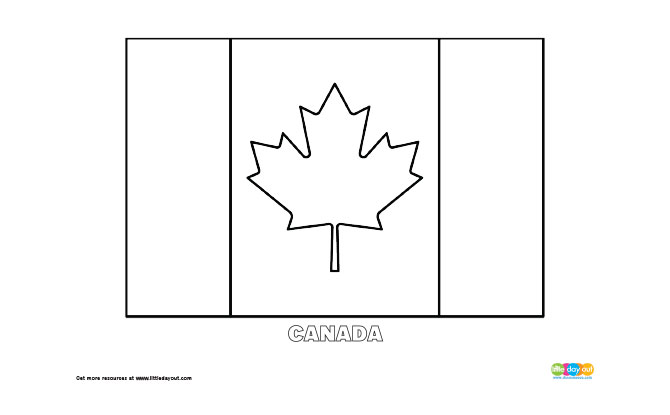 Free Canada Flag Colouring Page Free Canada Flag Colouring Page