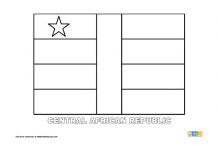 Free Central African Republic Flag Colouring Page