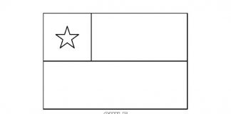 Free Chile Flag Colouring Page