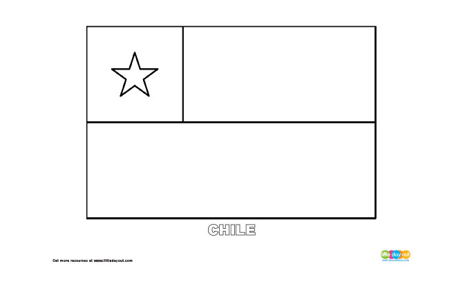 Download Free Chile Flag Colouring Page