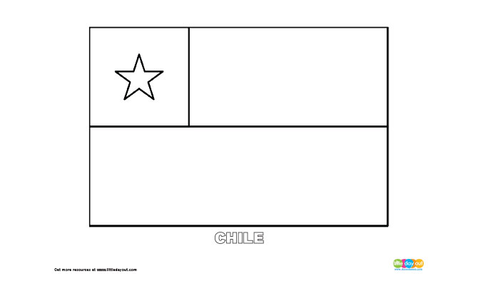 Free Chile Flag Colouring Page Free Chile Flag Colouring Page