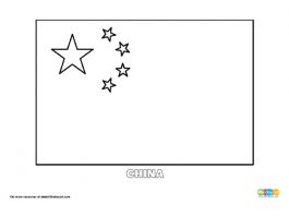 Free China Flag Colouring Page