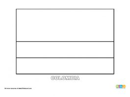 Free Colombia Flag Colouring Page