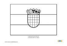 Free Croatia Flag Colouring Page